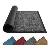 Mibao Paillasson intérieur et extérieur - 51 x 81 cm - Noir et gris - Très résistant - Antidérapant - Grattoir à chaussures - Super absorbant
