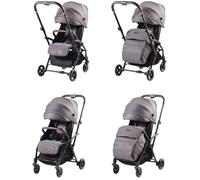 Mibb Poussette Légère Level Up Frontal Route Et Frontal Maman Couleur Grise