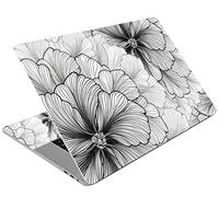 Mibbxea Autocollant en Vinyle Réutilisable pour Ordinateurs Portables 12,1-15,6",Décoratif,Résistant à l'eau et aux Rayures,pour 13,3" 14" 15" PC Portable et Netbook (035 Fleur de Croquis)