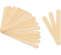 Mibly Lot de 150 grands bâtons de cire jetables en bois pour épilation à la cire sur toutes les parties du corps, idéal pour une utilisation en salon ou à la maison.