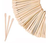 Mibly Lot de 200 bâtonnets de cire en bois - Pour sourcils, lèvres, nez - Pour épilation et peau lisse - Usage domestique et spa