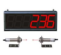 MiBoce Compteur Numérique À Double Sonde, Compteur À Écran LED À 6 Chiffres, Plage De Comptage 0-999999, Distance De Détection Infrarouge 0-20 M, Protection De La Mémoire Hors Tension