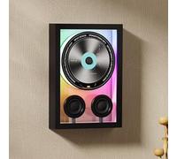 MiBoce Haut-Parleur CD Bluetooth, Lecteur CD avec Cadre Photo Décoratif Musical, avec Télécommande, Lumière Ambiante, CD/CD-R/CD-RW/MP3/WMA, pour Maison/Couloir/Bureau/décoration Murale
