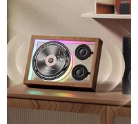 MiBoce Haut-Parleur CD Bluetooth, Lecteur CD avec Cadre Photo Décoratif Musical, avec Télécommande, Lumière Ambiante, CD/CD-R/CD-RW/MP3/WMA, pour Maison/Couloir/Bureau/décoration Murale