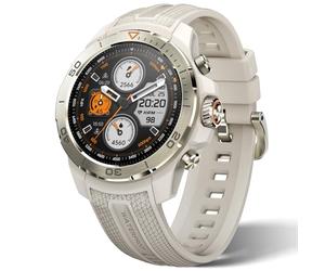 Mibro GS Explorer Montre Connectée Homme 1.32" AMOLED, Outdoor Smartwatch Militaire avec GPS, Étanche 10ATM, 20 Jours, Baromètre Surveiller SpO2 Boussole pour Aventure, Android et iOS(Snow)