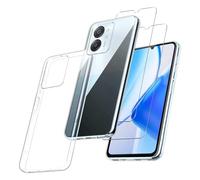 MIBZOR 3 en 1 Coque Compatible avec Blackview Color 8 / Oscal Modern 8 (6.75"), 1 Housse et 2 Pièces Verre trempé écran Film Protecteur, Transparent Souple Silicone Étui Bumper TPU Case Cover
