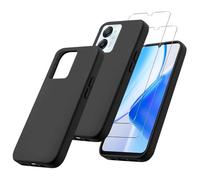 MIBZOR 3 en 1 Coque Compatible avec Blackview Color 8 / Oscal Modern 8 (6.75"), 1 Housse et 2 Pièces Verre trempé écran Film Protecteur, Noir Souple Silicone Étui Bumper TPU Case Cover