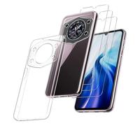 MIBZOR 4 en 1 Coque Compatible avec Cubot A30 (6.75"), 1 Housse et 3 Pièces Verre trempé écran Film Protecteur, Transparent Souple Silicone Étui Bumper TPU Case Cover