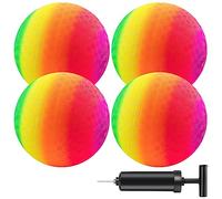 MIC MICSOA Playground Balls Kickballs 8.5" Rainbow Playground Balls pour enfants et adultes, balles de football Dodgeball, balles de handball pour intérieur et extérieur