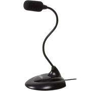 Mic Stand Mic for PC Laptop Smartphone Tablet Microphone Stand Mic Table Desk Office Studio Games VoIP 3.5mm Flexible Gooseneck
