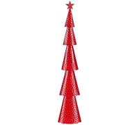 Mica Décoration de Sapin de Noël - L 18 x l 9 x H 91 cm - Fer - Rouge