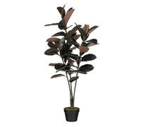 MICA Decorations Arbre à Caoutchouc - Plante Artificielle - Plante Artificielle réaliste pour décoration de Salon - Plantes artificielles - Plantes d'intérieur artificielles - H120 x Ø80 cm - Rouge