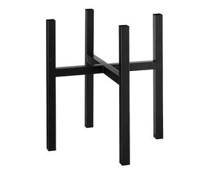 MICA Decorations Ascot Support pour Plantes XL - L 37,5 x l 37,5 x H 39,5 cm - Métal - Noir