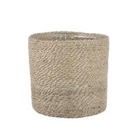 Mica Decorations Atlantic Panier à plantes - H20 x Ø20 cm - Jonc de mer - Crème