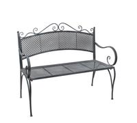 Mica Decorations Banc Provence - 107x50x44 cm - Fer - Gris
