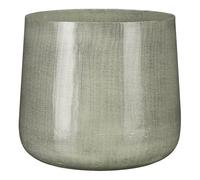 MICA Decorations Benson Pot de Fleurs - H24 x Ø26 cm - Métal - Gris Clair