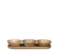 Mica Decorations Bol Tomar - 35x12x5 cm - Bois - Marron clair