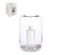Mica Decorations Bougeoir Photophore Elements LED - 17x17x26 cm - Verre recyclé - Transparent