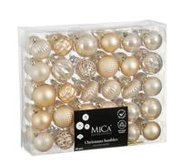Mica Decorations Boule incassable creme 60 pieces - d7cm - incassable - Crème