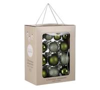 MICA Decorations Boules de Noël - 26 pièces - Ø7 cm - Verre - Vert Foncé