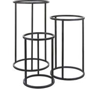 Mica Decorations Cachet Support pour plantes - Lot de 3 - Gris