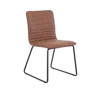 Mica Decorations Clark Chaise à Manger - L46 x l53 x H82 cm - Marron