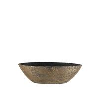MICA Decorations Clemente Pot de Fleurs Terre Cuite Ovale doré 48 x 19 x 15 cm - Pot de Plante