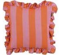 MICA Decorations Coussin décoratif - 45 x 45 x 10 cm - Coton - Violet, Orange