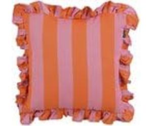 MICA Decorations Coussin décoratif - 45 x 45 x 10 cm - Coton - Violet, Orange