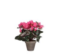 Mica Decorations Cyclamen plante artificielle dans pot de fleur Stan - H30 x Ø30 cm - Rose clair