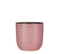 Mica Decorations Daan Pot de Fleurs - H17,5 x Ø19,5 cm - Rose clair