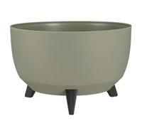MICA Decorations Doppio Support Plante - 20,5 x Ø40 cm - Jardiniere Exterieur Grande Taille - Jardiniere sur Pieds - Plastique Recyclé - Vert Clair
