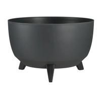 MICA Decorations Doppio Support Plante - 20,5 x Ø40 cm - Jardiniere Exterieur Grande Taille - Jardiniere sur Pieds - Plastique Recy nthracite