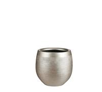 MICA Decorations Douro Pot de Fleurs Terre cuit Rond doré 20 x Ø 23 cm - Pot de Plante Extra Large