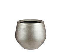 MICA Decorations Douro Pot de Fleurs Terre Cuite Rond doré 25 x Ø 29 cm - Pot de Plante Extra Large
