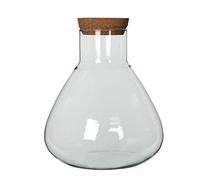 MICA Decorations Emily Bocal en Verre Transparent H 32 x Ø 29,5 cm