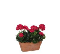 Mica Decorations Fleur artificielle Geranium - 29x13x40 cm - Plastique - Rose