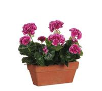Mica Decorations Fleur artificielle Geranium - 29x13x40 cm - Plastique - Rose