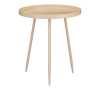 MICA Decorations Flores Table d'appoint - H44 x Ø40 cm - Métal - Beige