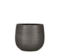 MICA Decorations Gabriel Pot de Fleurs Gris H 25 x Ø 29 cm