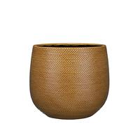 MICA Decorations Gabriel Pot de Fleurs - H25 x Ø29 cm - Céramique - Ocre