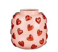 Mica Decorations Hearts Vase - H28 x Ø29 cm - Céramique - Rouge, Rose