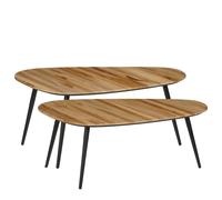 Mica Decorations Jailey Table d'appoint - Lot de 2 - Marron