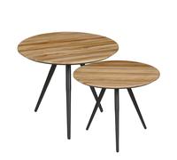 Mica Decorations Jailey Table d'appoint - Lot de 2 - Marron