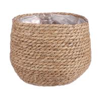 Mica Decorations Jorck Panier à plantes - H19 x Ø22 cm - Jonc de mer - Marron cl
