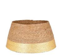 Mica Decorations Jupe de Sapin de Noël Ø50 x H26 cm - Cache Pied en Jonc de Mer - Or