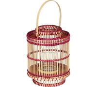 Mica Decorations Lanterne Classic - 18x18x25 cm - Bambou - Rose