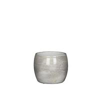 Mica Decorations Lester Pot Rond Gris Clair H 12 x Ø 14 cm