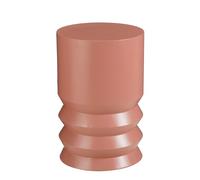 MICA Decorations Mart Table d'appoint Ronde - Table d'appoint - Table Basse - Table de Salon - Peut également Servir d'étagère à Plantes ou de Plantes - Métal - 46 x 30 cm - Orange