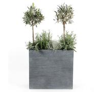 MICA DÉCORATIONS-Muret Stream anthracite L.55 x l.22 x H.50 cm